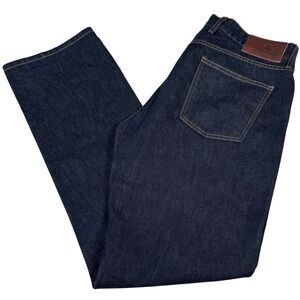 Johnston & Murphy Jeans Men 35x34 Regular Fit Dark Wash Limited USA Made Preppy